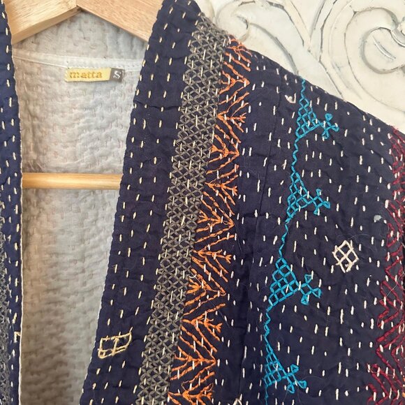 Matta Embroidered Quilted Jacket Size Small - Picture 2 of 3